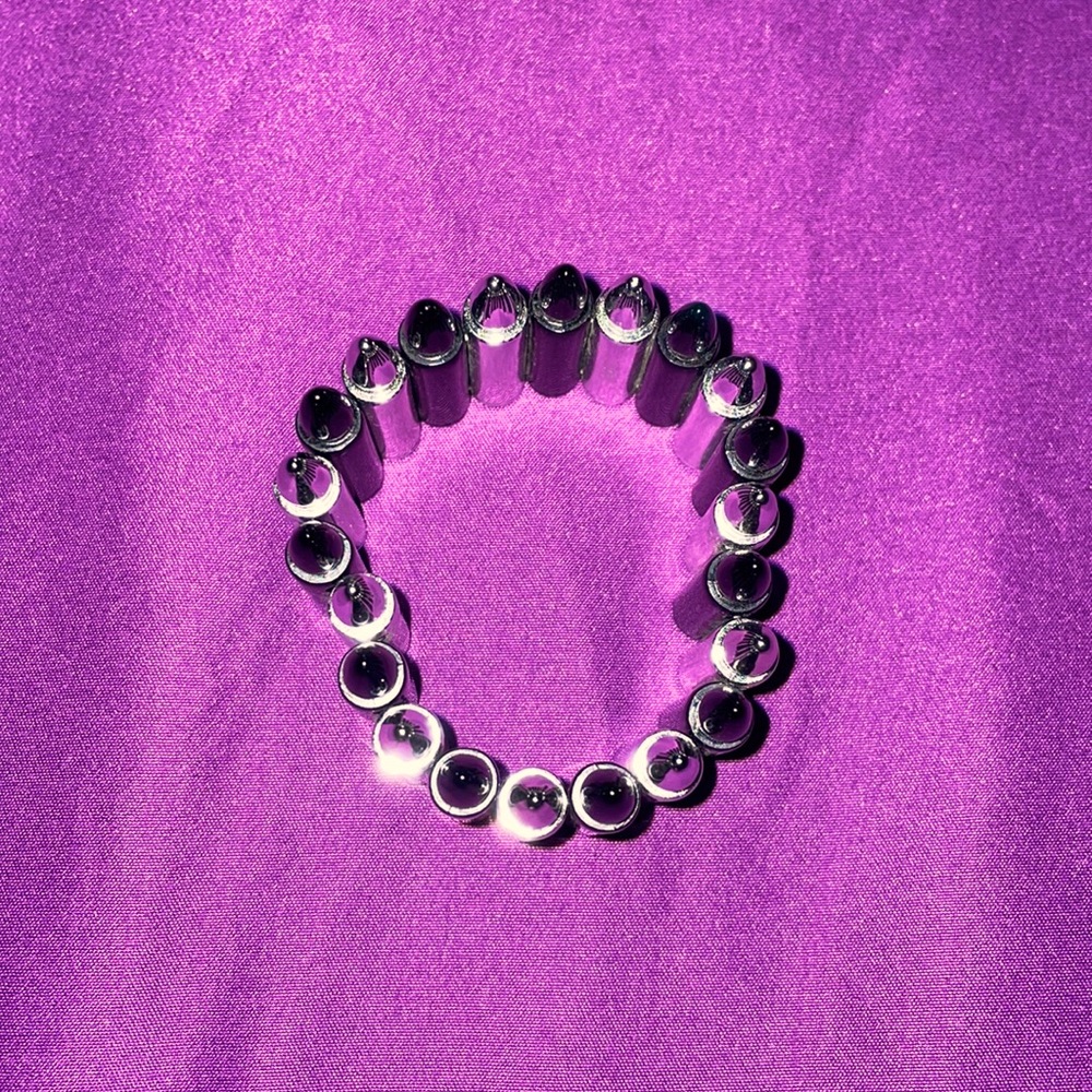 🔮 3/$15!!  Vintage Black and Silver Ammo Bracelet.